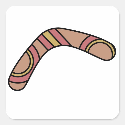 Boomerang Vierkante Sticker (Voorkant)