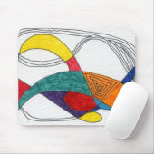 "Boomerangs" Abstract Design Mousepad Muismat (Met muis)