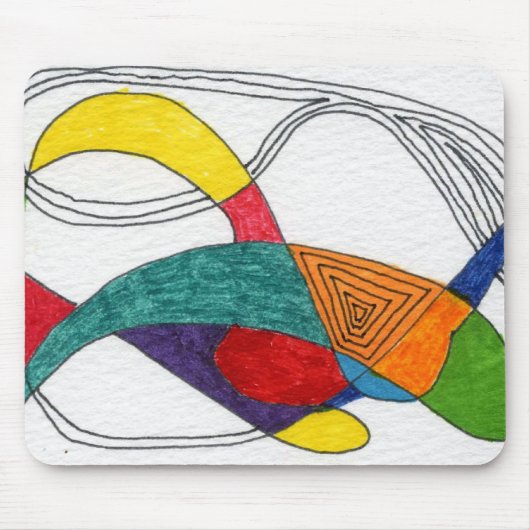 "Boomerangs" Abstract Design Mousepad Muismat (Voorkant)
