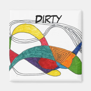"Boomerangs" Abstracte afwasmachine Magnet