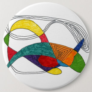 "Boomerangs" Abstracte Art Button
