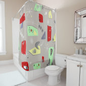 Boomerangs en Abstracts uit de middeleeuwen Douchegordijn (In situ)