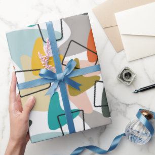 Boomerangs en kurken cadeaupapier