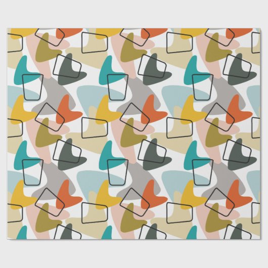 Boomerangs en kurken cadeaupapier (Vlak)