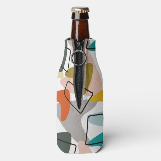 Boomerangs en kurken flesjeskoeler (Fles Achterkant)