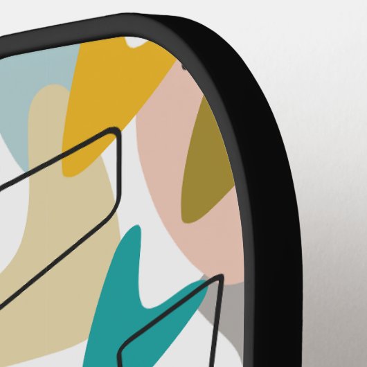 Boomerangs en kurken pickleball paddle (Links Detail)