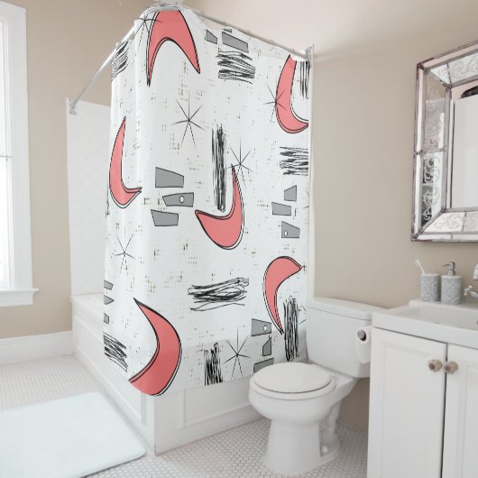 Boomerangs en Starbursts Shower Curtain 2 Douchegordijn (In situ)