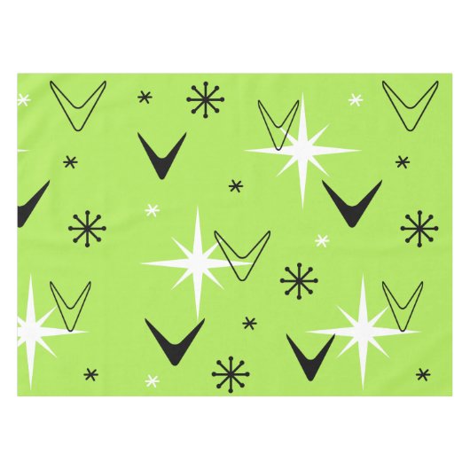Boomerangs en Stars Chartreuse uit de jaren vijft Tafelkleed (Voorkant (Horizontaal))