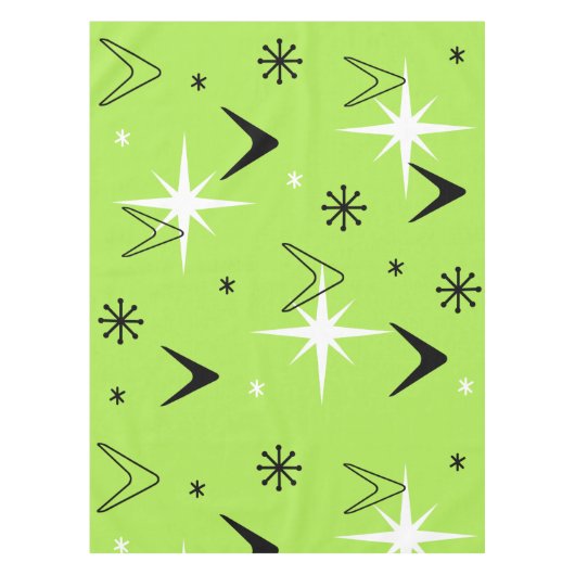 Boomerangs en Stars Chartreuse uit de jaren vijft Tafelkleed (Voorkant)