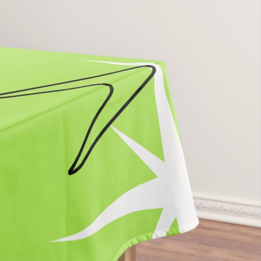 Boomerangs en Stars Chartreuse uit de jaren vijft Tafelkleed (Voorbeeld)