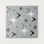 Boomerangs en Stars Grey uit de jaren vijftig Wandkleed (Voorkant)