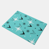  Boomerangs en Stars Turquoise uit de jaren vijfti Deurmat (Schuin)