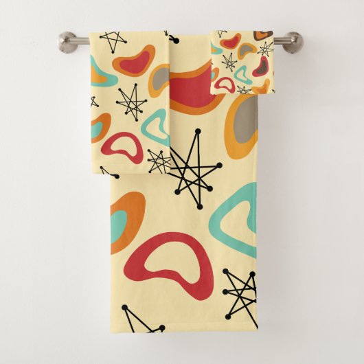 Boomerangs en sterren bad handdoek (Insitu)