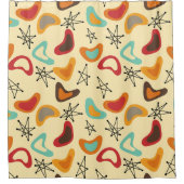 Boomerangs en sterren douchegordijn (Voorkant)