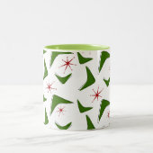 Boomerangs en sterren tweekleurige koffiemok (Center)