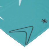  Boomerangs Stars Blauwgroen uit 1950 Tafelkleed (Gekanteld)