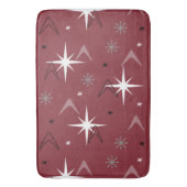 Boomerangs Stars Burgundy uit de jaren vijftig Badmat (Voorkant Verticaal)