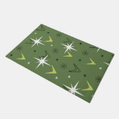  Boomerangs Stars Olive Green uit de jaren vijftig Deurmat (Schuin)