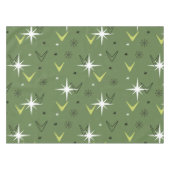  Boomerangs Stars Olive Green uit de jaren vijftig Tafelkleed (Voorkant (Horizontaal))