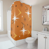  Boomerangs Stars Sinaasappel 1950 Douchegordijn (In situ)