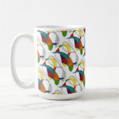 "Boomerangs Tiled" Abstract Design Mok (Links)