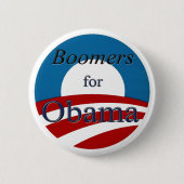 Boomers voor Obama - Button (Voorkant)