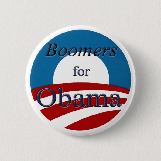 Boomers voor Obama - Button (Voorkant)