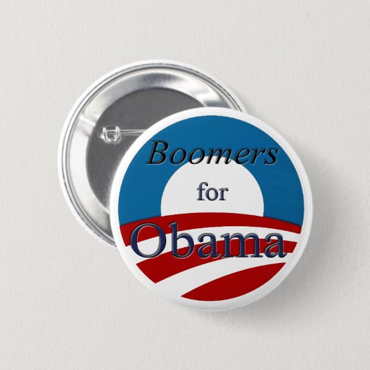 Boomers voor Obama - Button (Voorkant /achterkant)