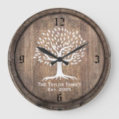  boomfamilie, familienaam Rustic Grote Klok (Voorkant)