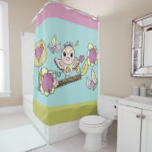  boomgaard, bloemen, vlinderzomer douchegordijn (In situ)