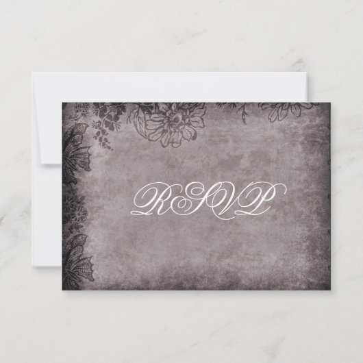  boomgaard Floral Lijst Wedding RSVP-kaarten RSVP Kaartje (Achterkant)