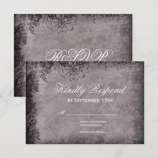  boomgaard Floral Lijst Wedding RSVP-kaarten RSVP Kaartje (Voorkant / Achterkant)