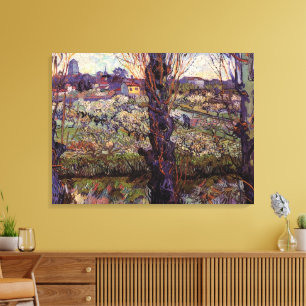 Boomgaard in bloei, Arles door Vincent van Gogh Canvas Afdruk