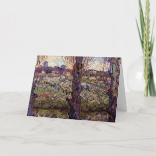 Boomgaard in bloei, Arles door Vincent van Gogh Kaart