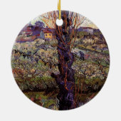 Boomgaard in bloei, Arles Keramisch Ornament (Achterkant)