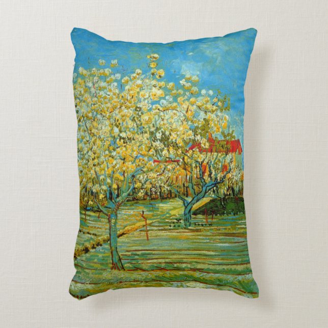 Boomgaard in bloei door Vincent van Gogh Accent Kussen (Voorkant(Verticaal))