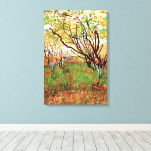 Boomgaard in bloei door Vincent van Gogh Canvas Afdruk