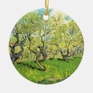 Boomgaard in bloei door Vincent van Gogh Keramisch Ornament