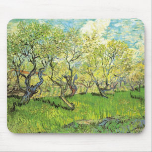 Boomgaard in bloei door Vincent van Gogh Muismat