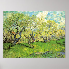 Boomgaard in bloei door Vincent van Gogh Poster