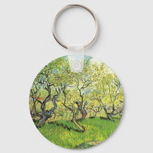 Boomgaard in bloei door Vincent van Gogh Sleutelhanger (Voorkant)