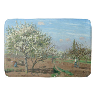 Boomgaard in bloei, Louveciennes Camille Pissarro Badmat