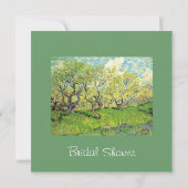  boomgaard in bloesem vrijgezellenfeest kaart (Achterkant)