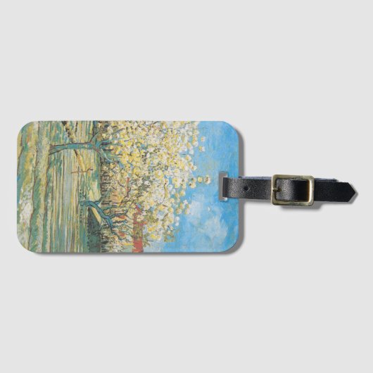 Boomgaard in Blossom | Vincent van Gogh Bagagelabel (Voorkant (horizontaal))