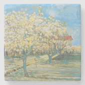 Boomgaard in Blossom | Vincent van Gogh Stenen Onderzetter (Voorkant)