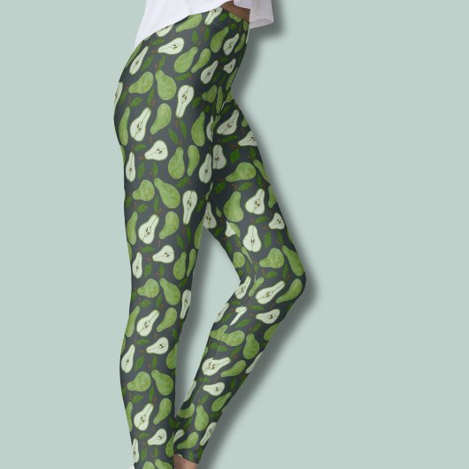 Boomgaard Peer Fruit patroon Leggings