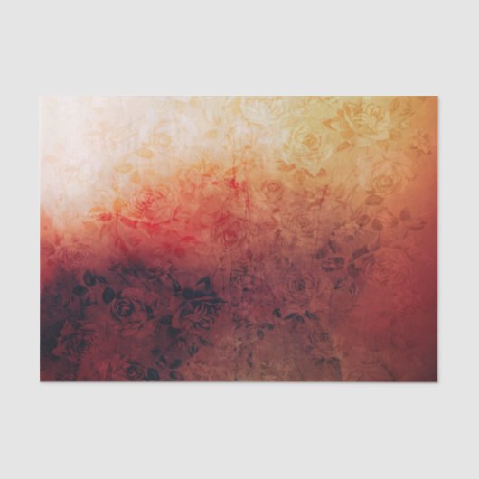  boomgaard vuurrode rode Rozen Tissuepapier (Voorkant)