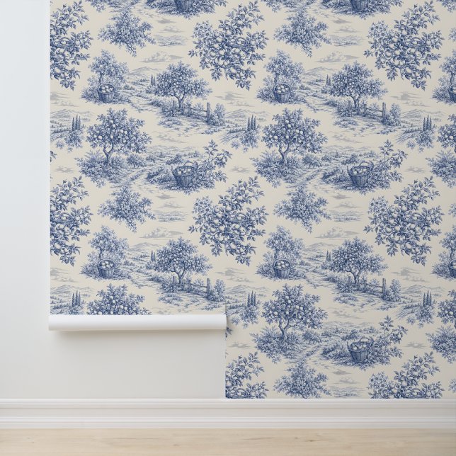 Boomgaard Wandeling Toile Erfgoed Schilderachtig Behang (Applicatie)