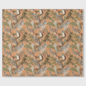 boomgaarden en pijnbomen cadeaupapier (Vlak)