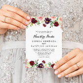 Boomgaardse veer Floral Nuestra Boda Wedding Kaart